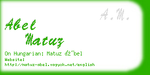 abel matuz business card